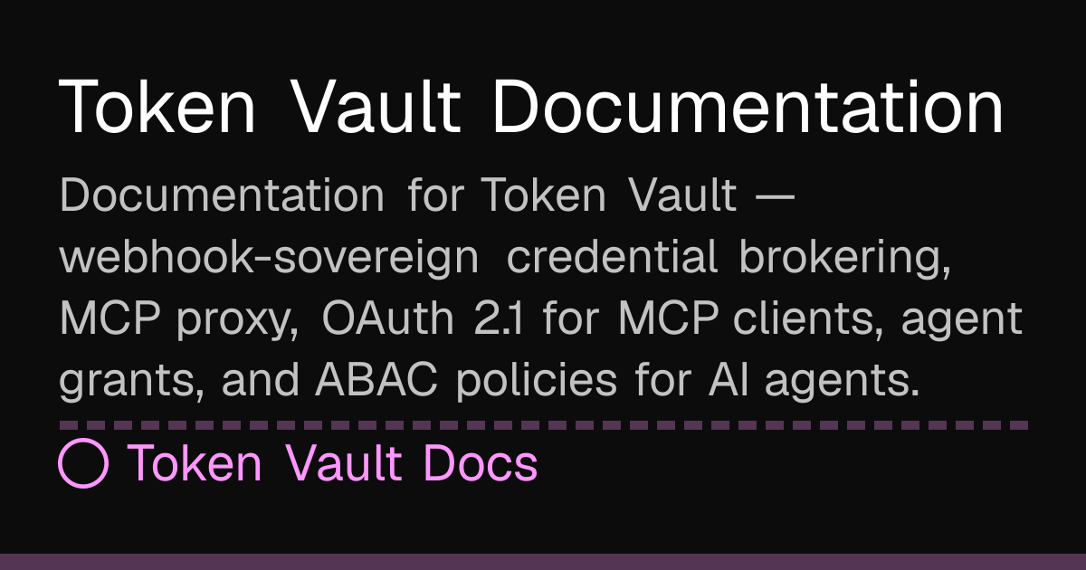 Token Vault Documentation | Token Vault Docs